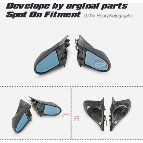 For Nissan Skyline GTR R33 GTS GND Style Carbon Glossy Aero Mirror Exterior Accessories Kits (Right Hand Drive Vehicle)