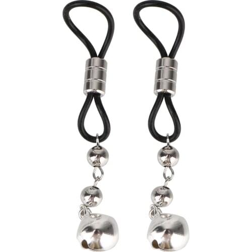 OLO Nipple Stimulator Metal Nipple Clips Sex Toys for Couple Gold Sliver Bells Breast Bondage Torture Play Clamps Adult Game