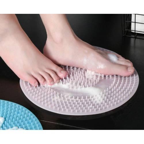 Suction cups Bathroom Brush and Back Massaging Foot Scrubber Pad Lazy Shower SAC Lift Bathing