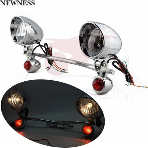 Passing 3 Wires Turn Signal Spot Light Bar For Harley H-D Dyna Softail Sportster XL1200R/ For Honda VTX 1300 C R S RETRO Cruiser