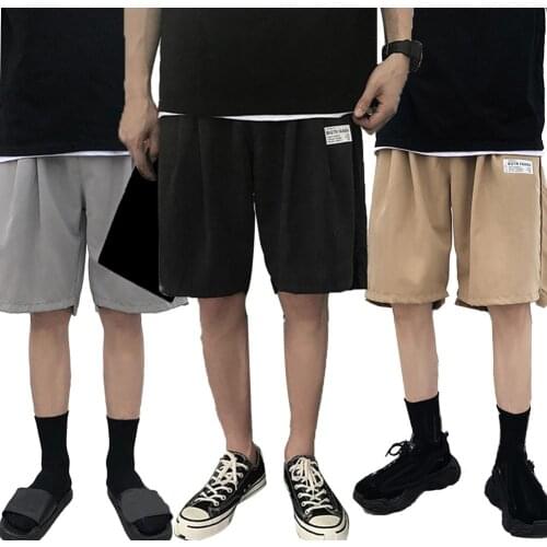 Fashion Men Loose Comfortable Breathable Soft Fifth Pants Board Beach Sports Running Shorts Plus Size Bodybuilding Shorts