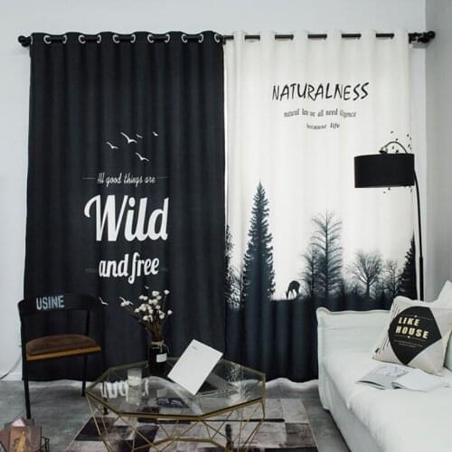 Nordic 3D Printed Adult Children Curtains For Living Room Kids Blackout Customized Finished Sheer Curtain For Baby Girls Bedroom