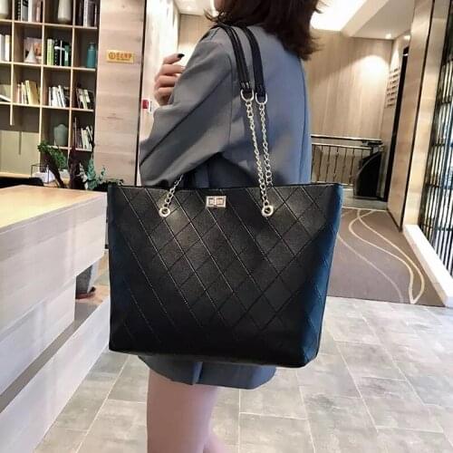 Fashion Luxury Lady Tote Large Capacity Zipper shoulder bag Women pu Leather women Handbags Female Shoulder bag designer