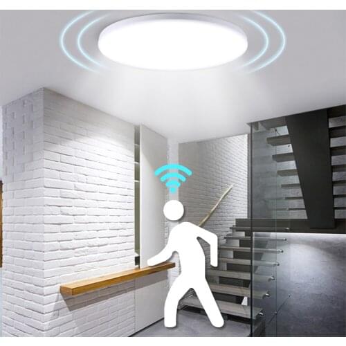Motion Sensor Ceiling Light Led Fixtures Surface Mounted Ceiling Lamp Panel Night Light 220V For Home Bedroom Stairway 12W/18W