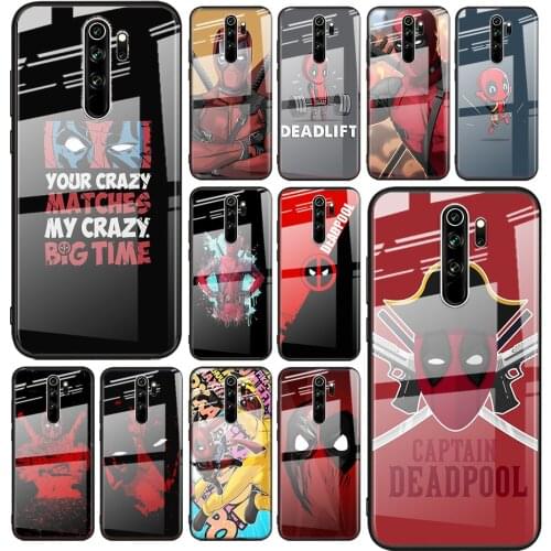 Tempered Glass Cover Deadpool Marvel Cool For Xiaomi Redmi Note 10 10S 9T 9S 9 8T 8 7 5G Pro Max Phone Case Shell