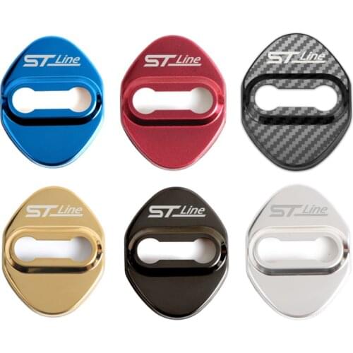 4Pcs/pack Car Door Lock Cover Decoration Protection Stainless Steel Case For Ford focus 2020-2021 Accessories