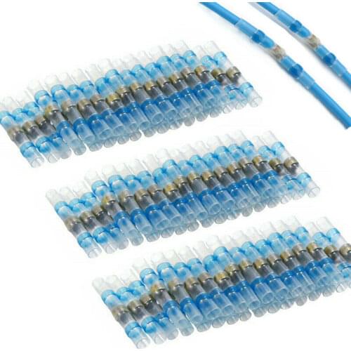 100/500/1000PCS Waterproof Solder Seal Sleeve Splice Terminals Heat Shrink Electrical Wire Butt Connectors AWG 16-14
