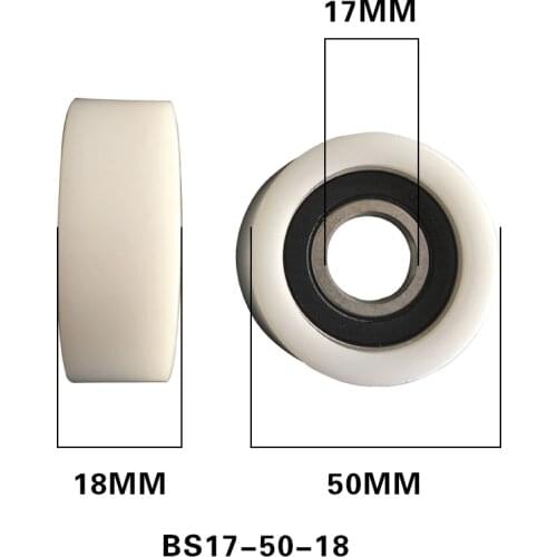 17*50*18mm nylon bearing 6203 package plastic bearing pulley roller plastic bearing lifting bearing wheel