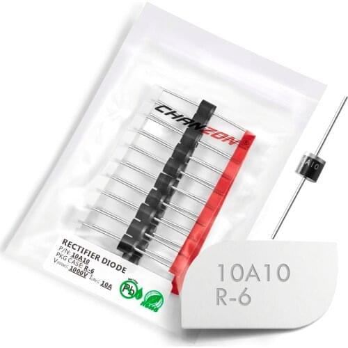 20 Pcs 10A10 Rectifier Diode 10A 1000V R-6 Axial 10 Amp 1000 Volt Electronic Silicon