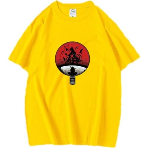 2021 Summer Cotton Tops Japanese Anim Print T-shirt Men Women Short Sleeve T-shirt Harajuku Streetwear Hip Hop Casual Tees
