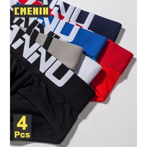 4PCS Men Sexy Underwear Man Briefs Cotton Underpants Gay Jockstrap Men Brief Cuecas Bikini Man String Under Wear Panties AD127