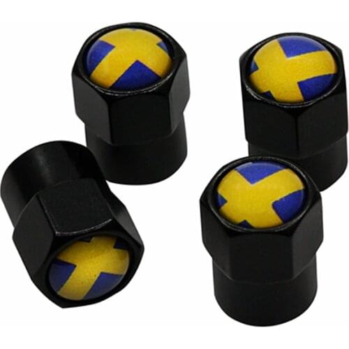 4Pcs/Pack Car Accessories Spain Flag Logo Sticker Wheel Tire Valve Caps Stem Covers Auto Styling For SEAT Leon Ibiza Exeo