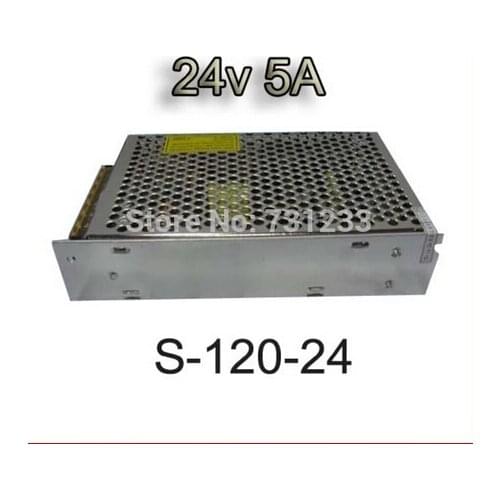 120W 24VDC 5A Single Output Switching Power Supply of Stepper motor NEMA 8 11 14 15 17 Frame 20 28 35 39 42mm for CNC Route Kits