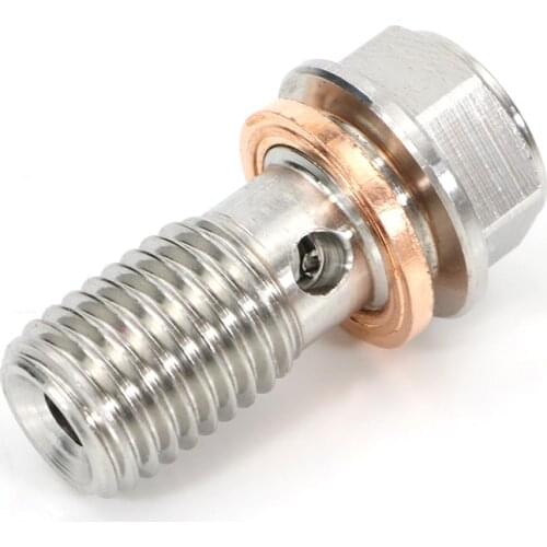 Motorcycle Stainless Steel Brake Banjo Bolt M10 x 1.25mm Banjo Bolt Screw Hydraulic Clutch Brake Master Cylinder Screw