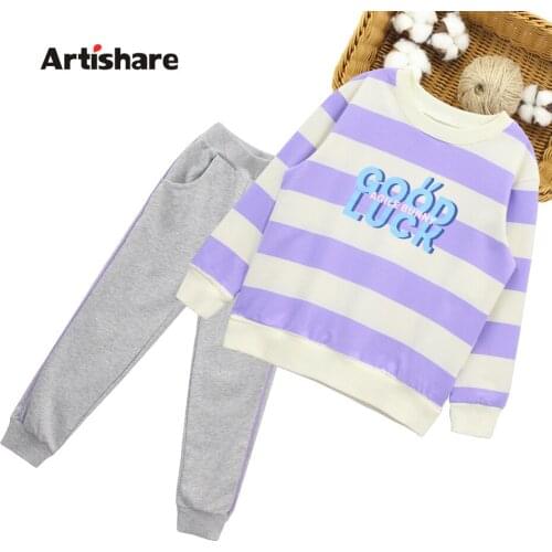 Kids Sport Clothes Girls Sweatshirt + Pants Childrens Clothes For Girls Letter Girl Clothing Spring Autumn Childrens Costume