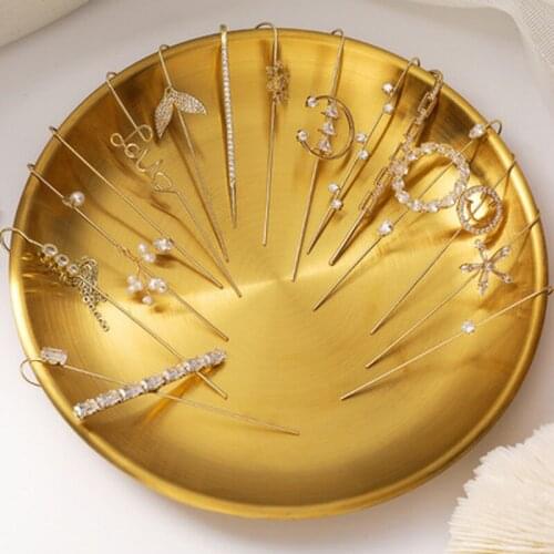 Long Wrap Crawler Hook Earrings Fashion Lightning Crystal Stud Earrings Climber Earrings Piercing Jewelry For Women Gifts