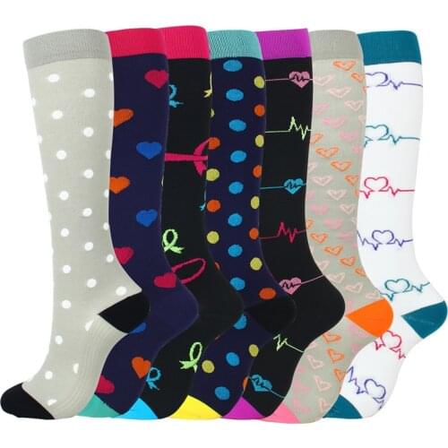 Men Women Compression Running Cycling Sports Socks For Socer Gym Socks Knee High Support Stockings Basketball Sport Travel Socks