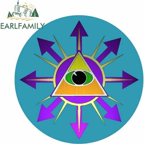 EARLFAMILY 13cm x 12.8cm For Eye of Providence Motorcycle Car Stickers Personality Decal Creative Waterproof Suitable for VAN RV