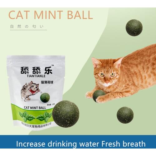 Catnip Cat Toys Edible Energy Ball Candy Natural Cat Snacks Catnip Teeth Grinding Catnip Toys Interactive Cat Toy Cleaning Teeth