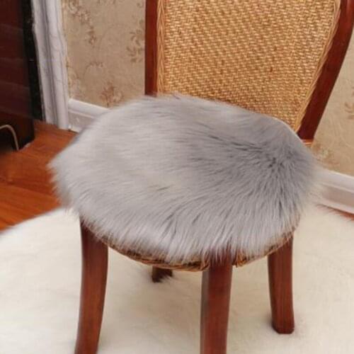 Faux Fur Mat 2020 Hot Sell Soft Rug Chair Cover Eco-friendly Round Carpet Household Bedroom Warm For Home Decoration