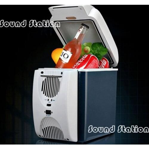 7.5L Car Mini Small Refrigerator Freezer Refrigeration Heating Box Dual-use / Cool Cooler Box Essential Travel Tourism