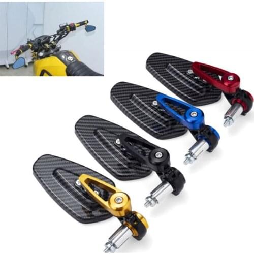 Carbon Fiber Pattern Motorcycle Mirrors Modified Accessories Universal for Yamaha Kawasaki Honda Vespa Suzuki Benelli KTM