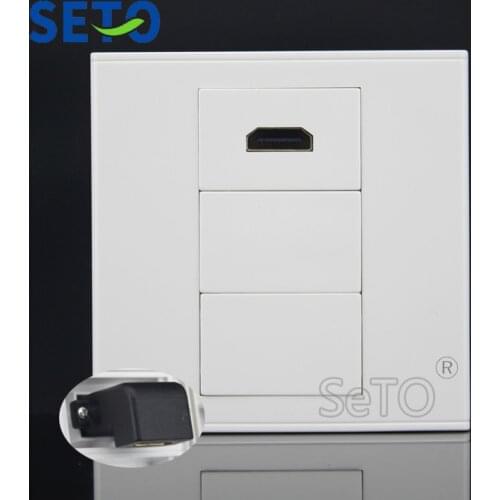 SeTo 86 Type One Port Elbow Insert HDMI Panel Wall Plate Socket Keystone Faceplate