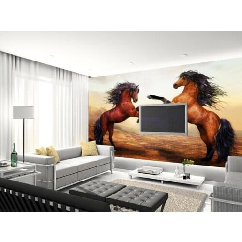 Custom horse wallpaper 3D, oil painting horse for the living room bedroom TV background wall waterproof textile papel de parede