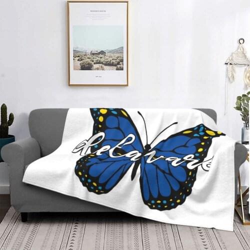 Delaware Butterflies Blankets Fleece Winter Elegant Insect Multi-function Warm Throw Blankets for Home Car Bedspreads