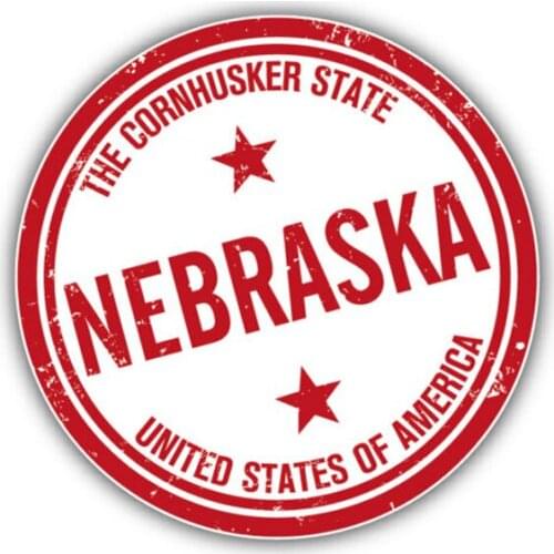 Originality 12CM*12CM Motorcycle Helmet Car Sticker Nebraska THE CORNHUSKER STATE Funny Decal
