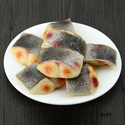 Fake simulation food model dining room hall hotel restaurant store shop decoration artificial fish block slice portion props