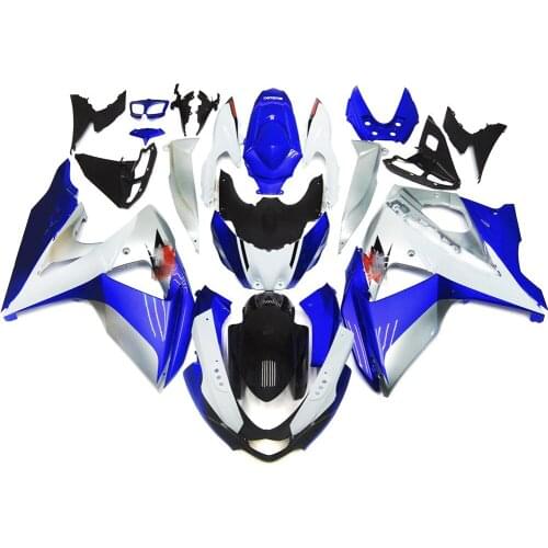 ForSuzuki GSXR 1000 2012, GSX R 1000 2014, blue and white gold GSXR 1000 2009-2016 K9 fairing