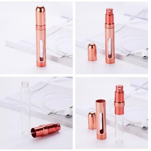 1PC 12ml Portable Mini Perfume Glass Bottle Travel Aluminum Spray Atomizer Empty Metal Perfume Atomiser Sprayer Spray Bottle
