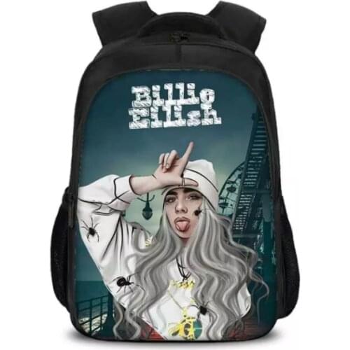 Billie Eilish Backpacks Women/Mens School Bags Laptop Travel Bags Teenage Notebook Backpack Fashion Nylon Mochila machila Bag