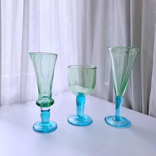 Glass Vase Flawless Handcraft Color Goblet Modeling Flower Ornaments вазы Nordic Style For Home Decor для домашнего интерьера