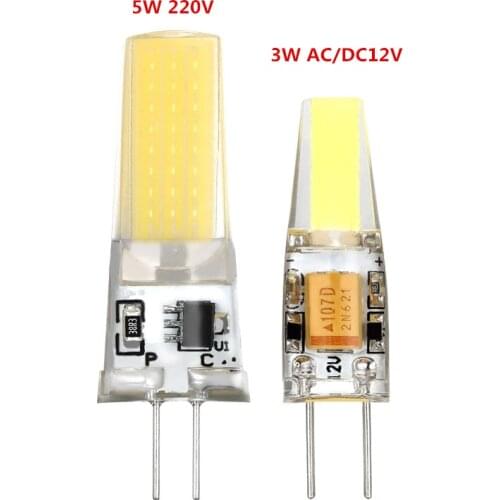 LED G4 Lamp Bulb AC220V AC/DC12V 3W 5W COB SMD LED Lighting Lights replace Halogen Spotlight Chandelier