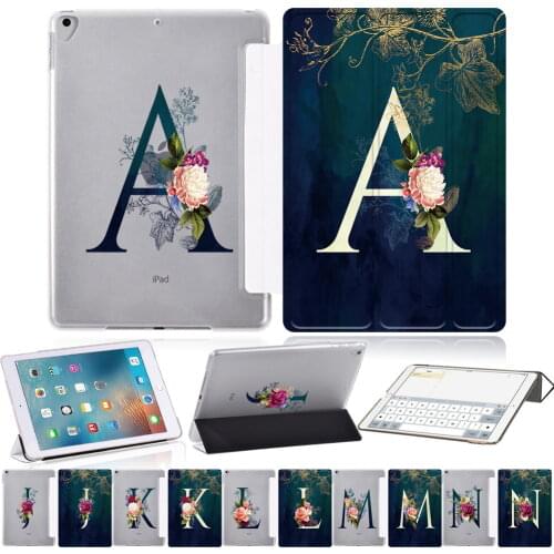 Smart Tablet Case for Apple IPad Pro 11"/Air 4 10.9" 2020/Air 3 10.5" 2019/Air 1 2 Letter Pattern Leather Tri-fold Cover Case