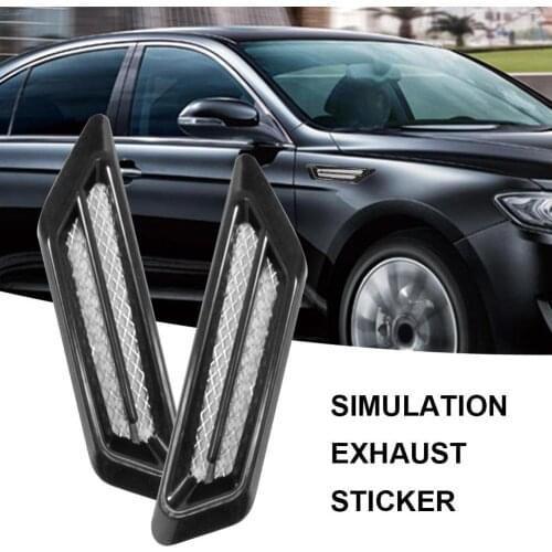 2Pcs Universal Shark Gills Auto Sticker Outlets Side Vents Hood Simulation Air Outlet Decorative Car Modification Car Stickers