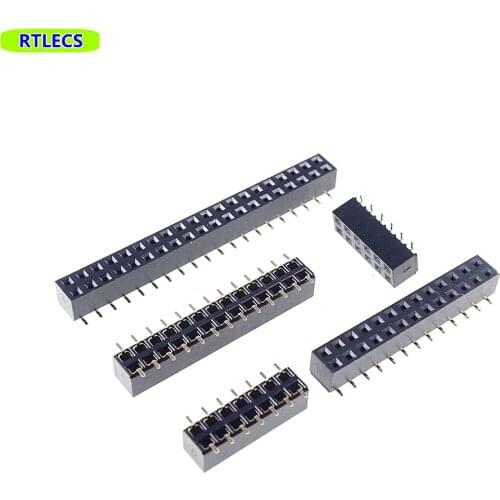 20 pcs SMT Female Header Socket 2.54 mm 0.100" Pitch 2x13 Pin 26 Position Dual Row Straight Surface Mount Height 4.90mm from PCB