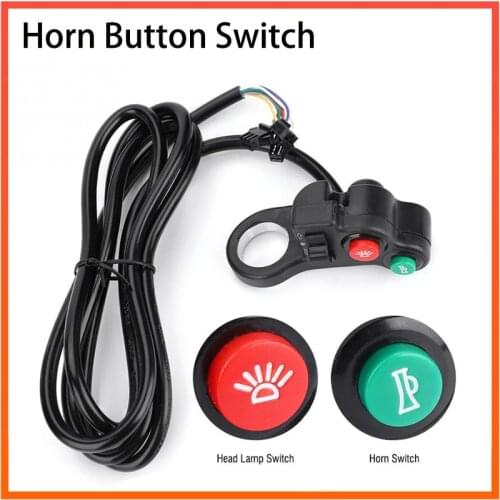 3 in 1 Electric Bicycle Front Light Horn Button Switch Bike Head Light Switch Horn Turn Signal for Motorcycle Scooter Accessory