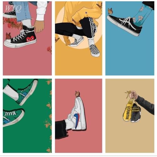 Anime Posters Canvas Painting Sneakers Posters and Prints Wall Decor Wall Art Picture Photos for Childrens Room Home Decoration