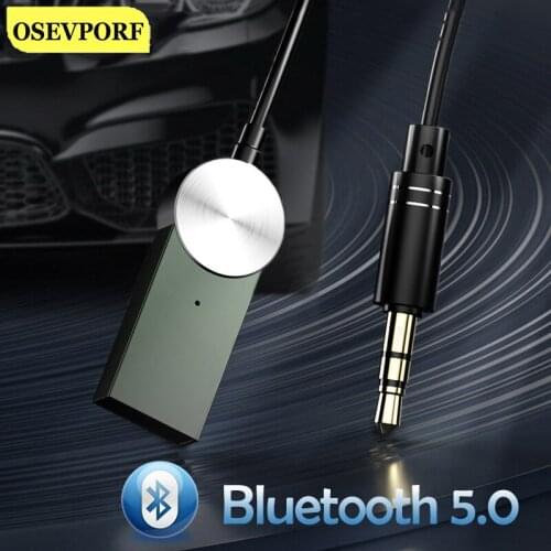 Aux Bluetooth 5.0 Adapters 3.5mm Jack Dongle Spring Cable Car Kit Audio Music Transmitter Receiver Speaker Auto Handfree Devices