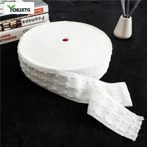 YokiSTG Curtains Pinch Pleat Tape for Curtains Accessories Hook Curtain Top Ribbon White Thickening Strap