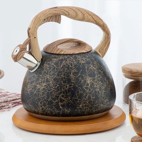 Various models Stainless Steel Whistling Tea Kettle Enamel Food Grade Tea Pot With Heat-Proof Handle For Gas Induction Cookers