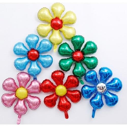 Flower balloon childrens toy floating light balloon children birthday party decoration aluminum foil balloon wholesale