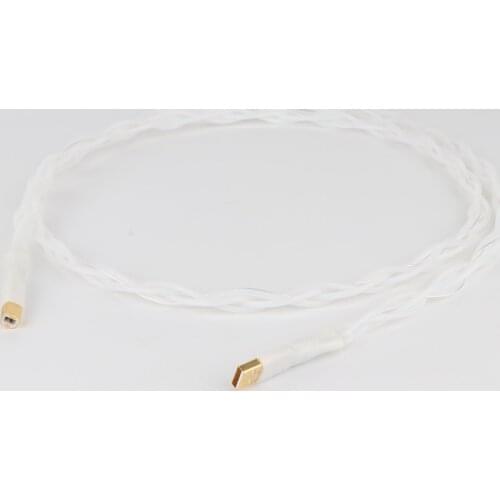 Pure silver decoder hifi fever USB (A - B) line, DAC data cable, 1M hifi audio usb cable