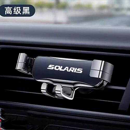 For SOLARIS 2019 2017 2012 Car Accessories Metal Phone Holder Car Navigation Mobile Phone Holder Bracket Support