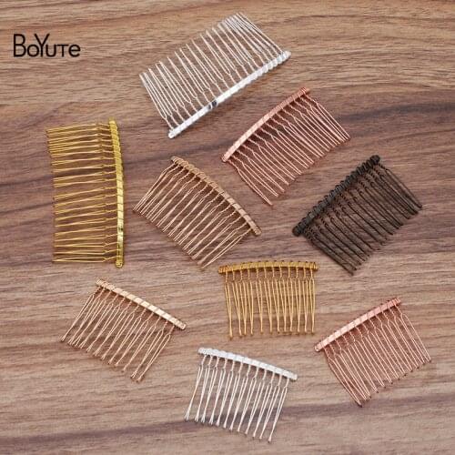BoYuTe (20 Pieces/Lot) 12-15-20 Teeth Metal Iron Wire Hair Comb Diy Hair Jewelry Accessories Handmade Materials