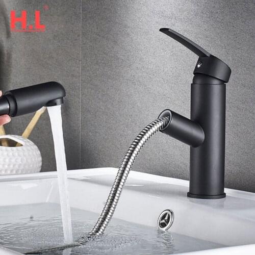 HAILANG Pull-out Bath Mixers With Shower Head