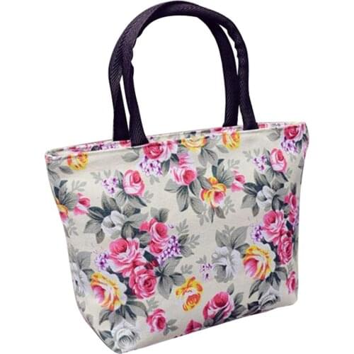 Flower Printing Canvas Women Bag Handbag Big Capacity Shopping Bag Tote Female Beach Shoulder Bags Envelope Ladies handbags